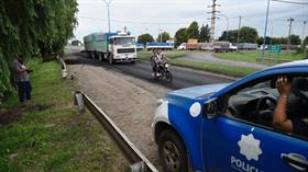 El lugar donde un camionero atropelló y mató a un manifestante durante un piquete en Santa Fe