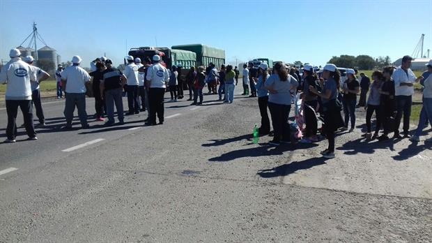 El corte en la ruta 34 por los trabajadores de SanCor