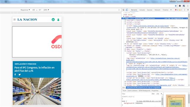 Al activar el modo de desarrollador de Chrome es posible usarlo como si fuera un navegador Web
